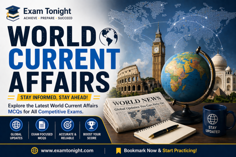 World Current Affairs MCQs 2026 for CSS FPSC NTS PPSC Preparation